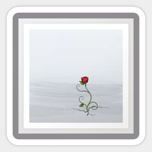 Rose That Grew From Concrete Sticker